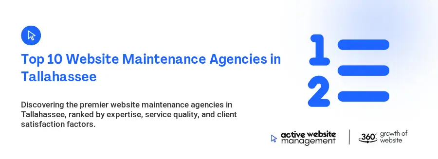 Top 10 Website Maintenance Agencies in Tallahassee Top 10 Website Maintenance Agencies in Tallahassee