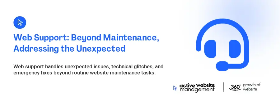 Web Support: Beyond Maintenance, Addressing the Unexpected
