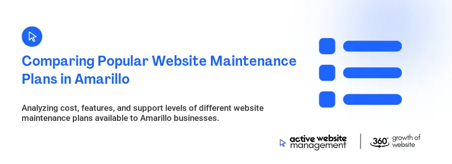 Comparing Popular Website Maintenance Plans in Amarillo