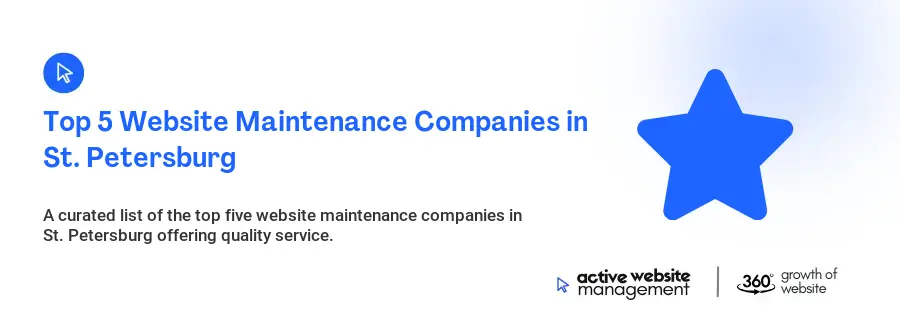 Top 5 Website Maintenance Companies in St. Petersburg