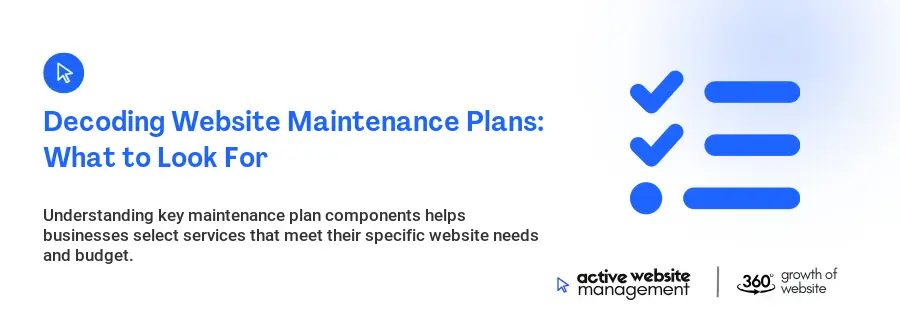 Decoding Website Maintenance Plans: What to Look For