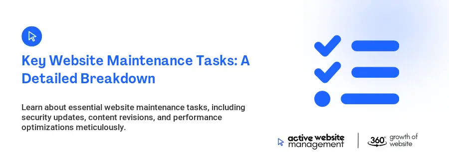 Key Website Maintenance Tasks: A Detailed Breakdown