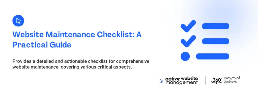 Website Maintenance Checklist: A Practical Guide