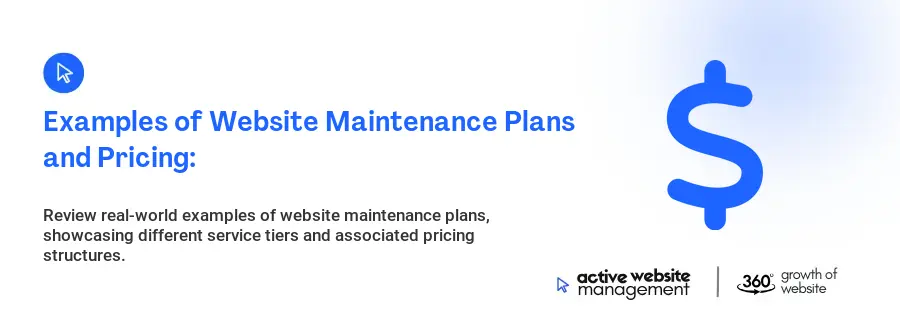 Examples of Website Maintenance Plans and Pricing: