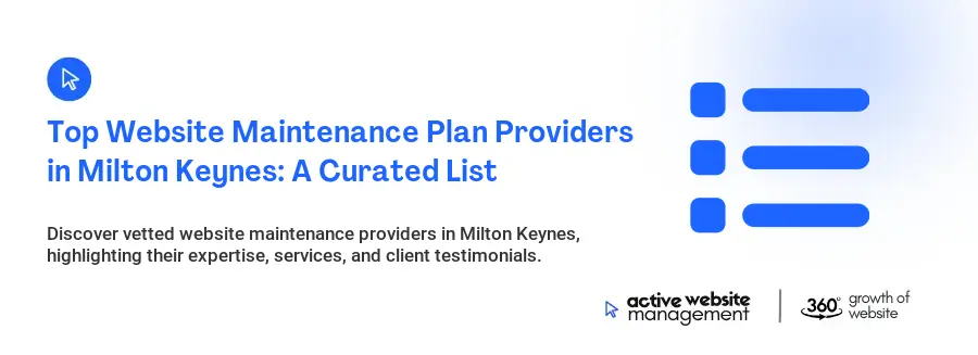 Top Website Maintenance Plan Providers in Milton Keynes: A Curated List