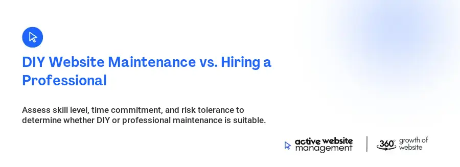 DIY Website Maintenance vs. Hiring a Professional