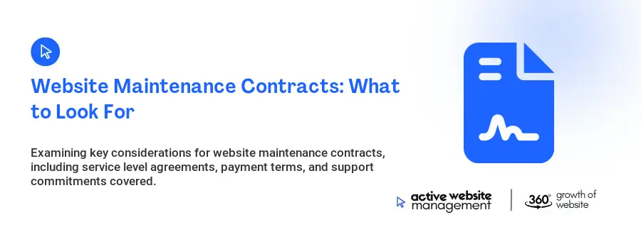 Website Maintenance Contracts: What to Look For