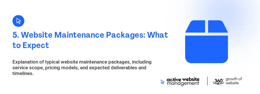 5. Website Maintenance Packages: What to Expect