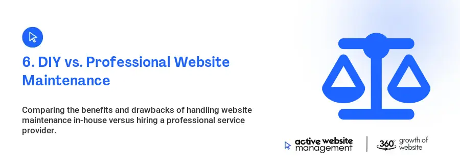 6. DIY vs. Professional Website Maintenance