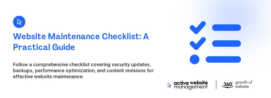 Website Maintenance Checklist: A Practical Guide