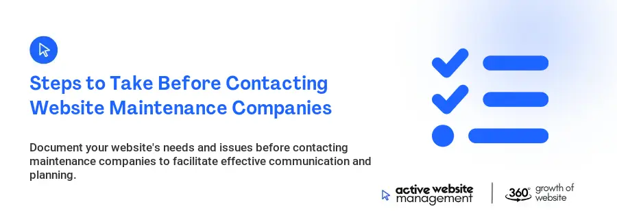 Steps to Take Before Contacting Website Maintenance Companies