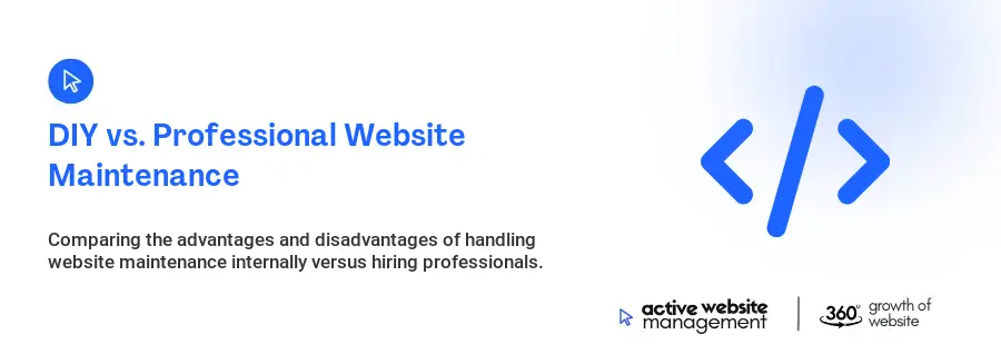 DIY vs. Professional Website Maintenance DIY vs. Professional Website Maintenance