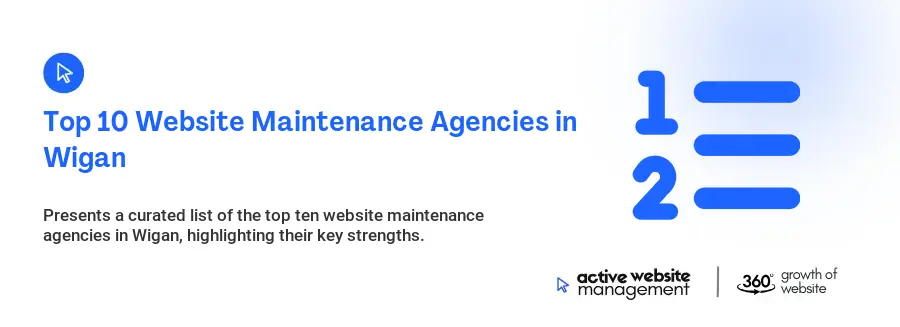 Top 10 Website Maintenance Agencies in Wigan