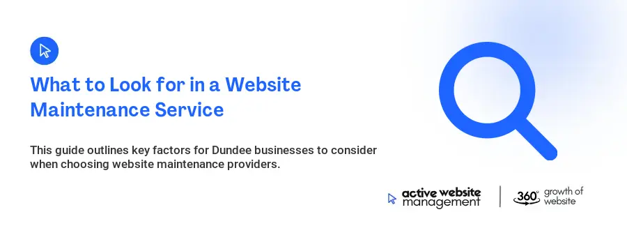 What to Look for in a Website Maintenance Service What to Look for in a Website Maintenance Service