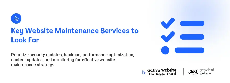 Key Website Maintenance Services to Look For