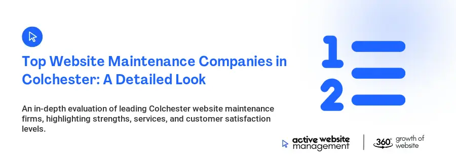 Top Website Maintenance Companies in Colchester: A Detailed Look