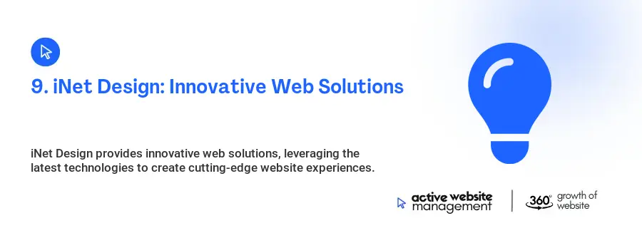 9. iNet Design: Innovative Web Solutions