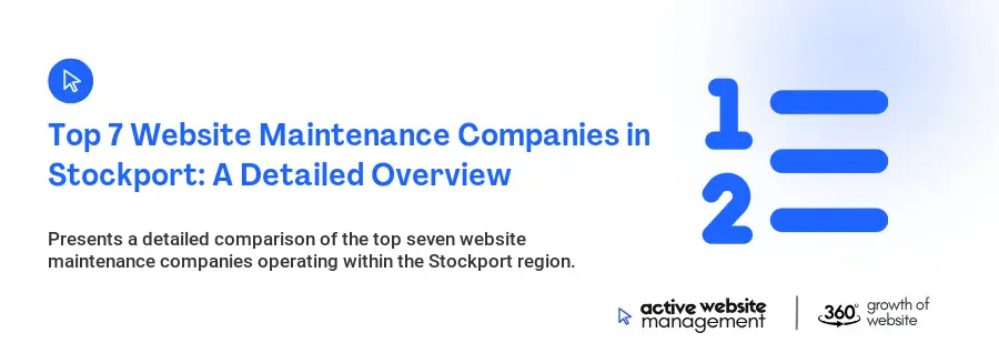 Top 7 Website Maintenance Companies in Stockport: A Detailed Overview