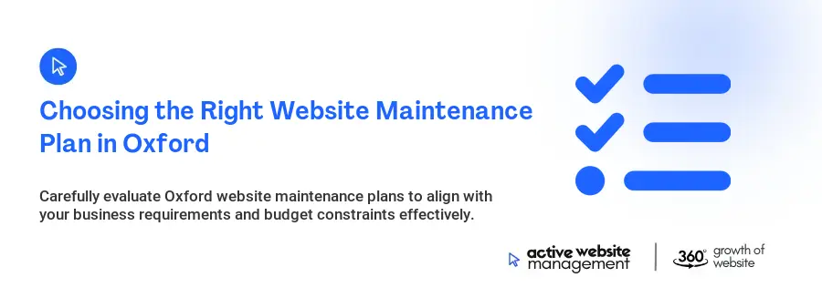 Choosing the Right Website Maintenance Plan in Oxford
