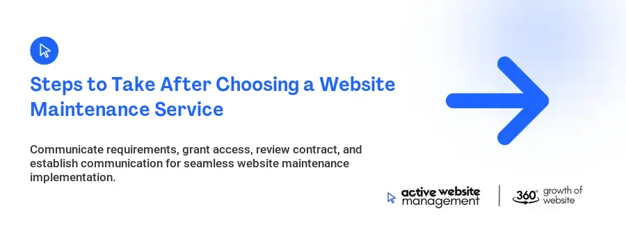 Steps to Take After Choosing a Website Maintenance Service