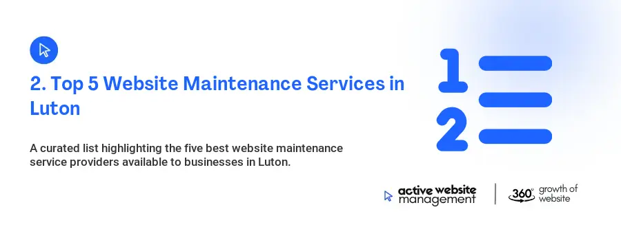 2. Top 5 Website Maintenance Services in Luton