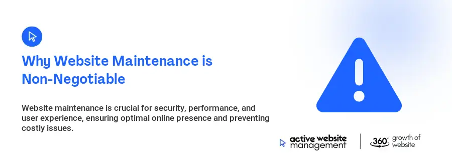 Why Website Maintenance is Non-Negotiable