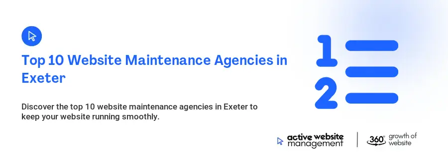 Top 10 Website Maintenance Agencies in Exeter
