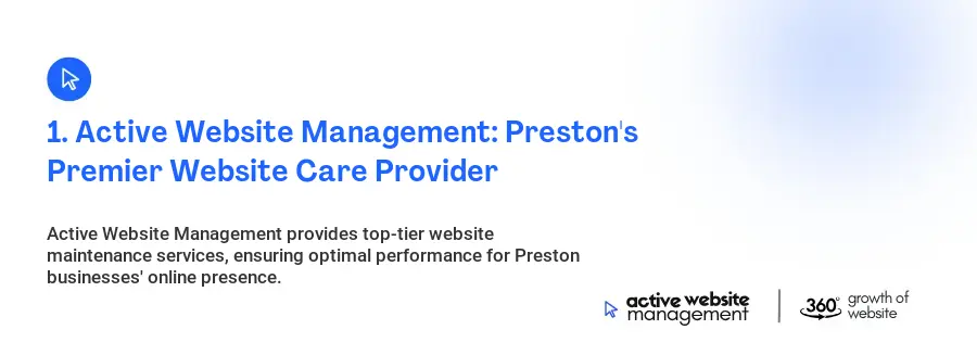 1. Active Website Management: Preston's Premier Website Care Provider