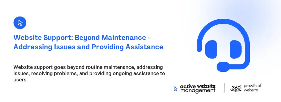 Website Support: Beyond Maintenance - Addressing Issues and Providing Assistance