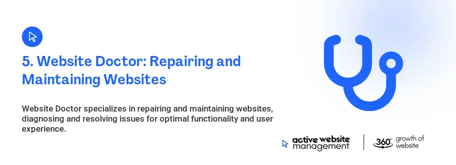 5. Website Doctor: Repairing and Maintaining Websites