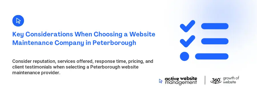 Key Considerations When Choosing a Website Maintenance Company in Peterborough