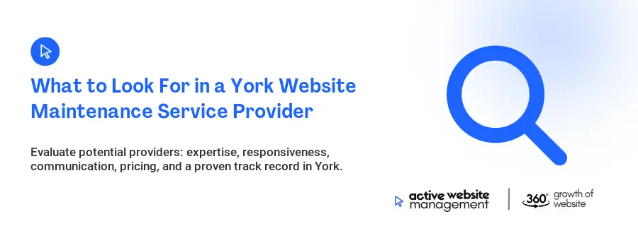 What to Look For in a York Website Maintenance Service Provider