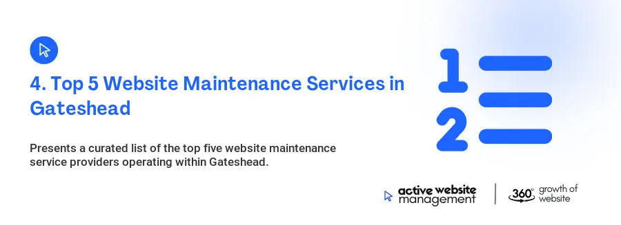 4. Top 5 Website Maintenance Services in Gateshead