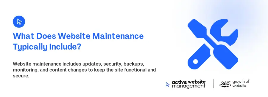What Does Website Maintenance Typically Include?